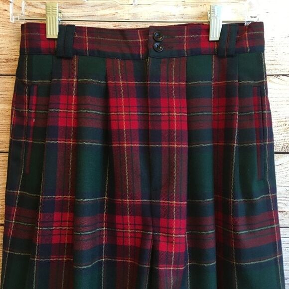 ‎VINTAGE CASUAL CORNER PURE WOOL CULOTTES IN PLAID - Picture 7 of 8